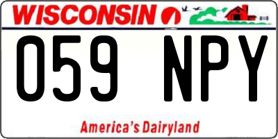 WI license plate 059NPY