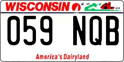 WI license plate 059NQB
