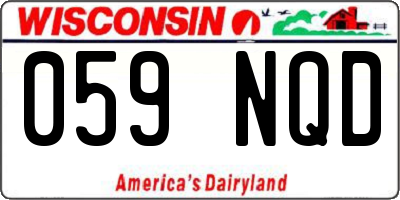 WI license plate 059NQD