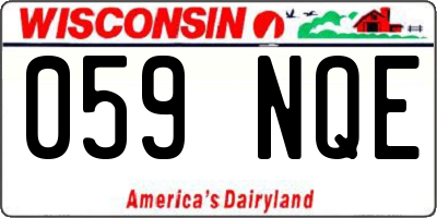 WI license plate 059NQE