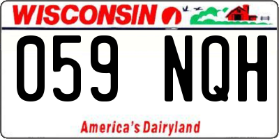 WI license plate 059NQH