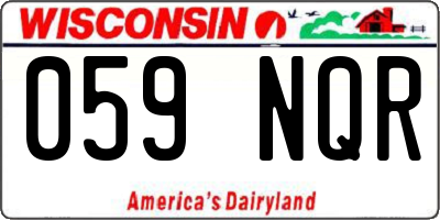 WI license plate 059NQR