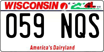 WI license plate 059NQS
