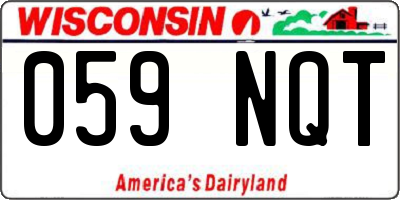 WI license plate 059NQT