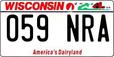WI license plate 059NRA