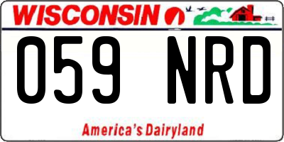 WI license plate 059NRD