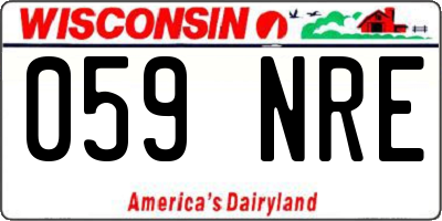 WI license plate 059NRE