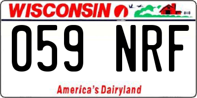 WI license plate 059NRF