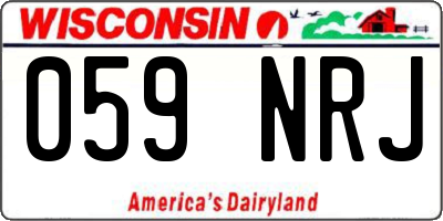 WI license plate 059NRJ