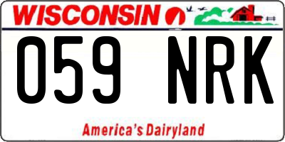 WI license plate 059NRK