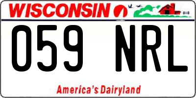 WI license plate 059NRL