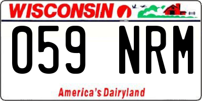 WI license plate 059NRM
