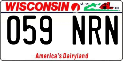 WI license plate 059NRN