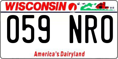 WI license plate 059NRO