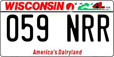 WI license plate 059NRR