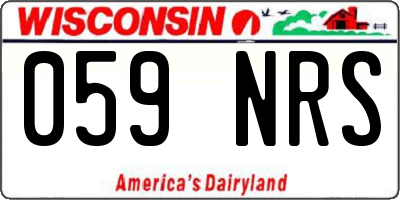 WI license plate 059NRS