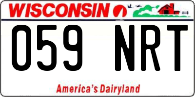 WI license plate 059NRT