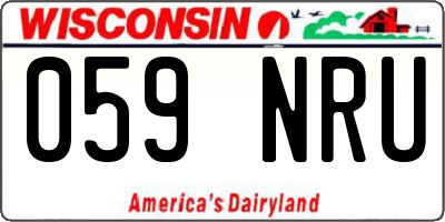 WI license plate 059NRU