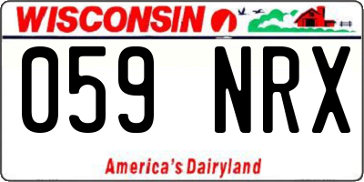 WI license plate 059NRX