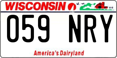 WI license plate 059NRY