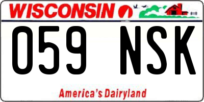 WI license plate 059NSK