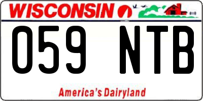 WI license plate 059NTB