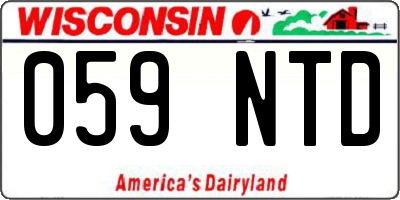 WI license plate 059NTD