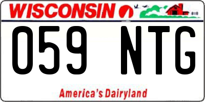 WI license plate 059NTG