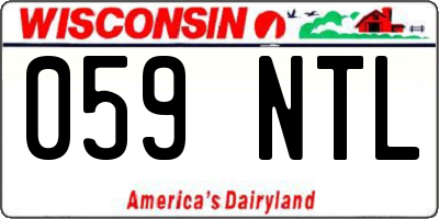 WI license plate 059NTL
