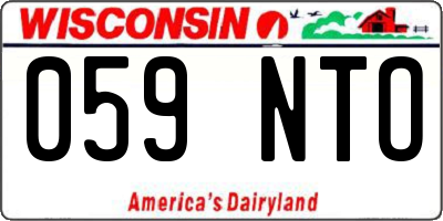 WI license plate 059NTO