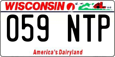 WI license plate 059NTP