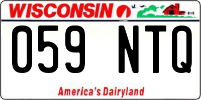 WI license plate 059NTQ