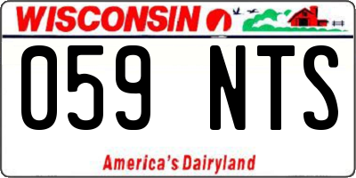 WI license plate 059NTS