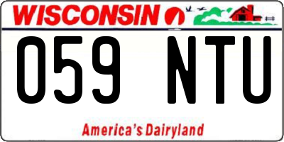 WI license plate 059NTU