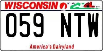 WI license plate 059NTW