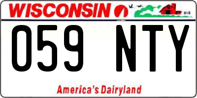 WI license plate 059NTY