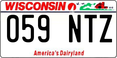 WI license plate 059NTZ