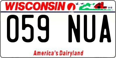 WI license plate 059NUA