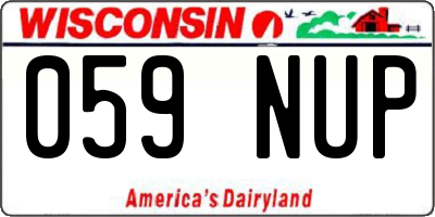 WI license plate 059NUP