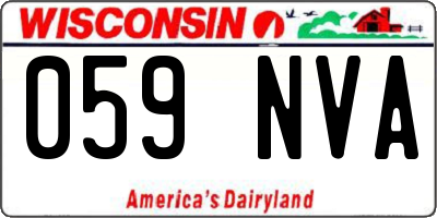 WI license plate 059NVA