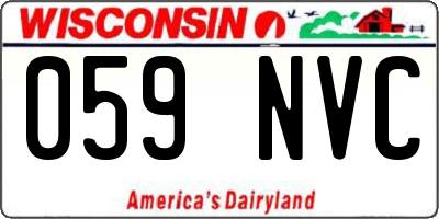 WI license plate 059NVC