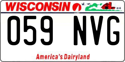 WI license plate 059NVG