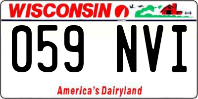 WI license plate 059NVI