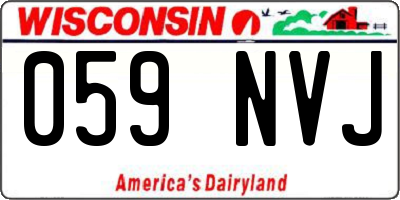 WI license plate 059NVJ