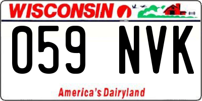 WI license plate 059NVK
