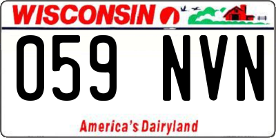 WI license plate 059NVN