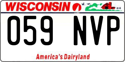 WI license plate 059NVP