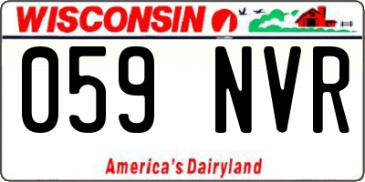 WI license plate 059NVR