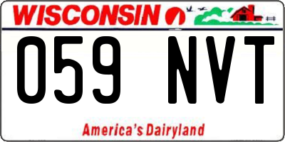 WI license plate 059NVT