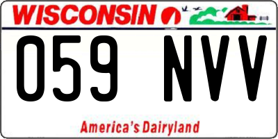 WI license plate 059NVV